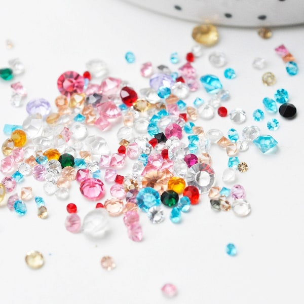 Cabochon strass cristal coloré, cabochon verre et cristal, strass onglerie, customisation,1.6mm, le gramme G4142