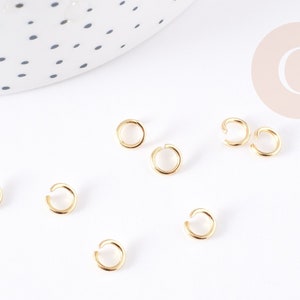 Round 304 stainless steel gold rings 6mm, nickel-free open gold rings, X50 G2089