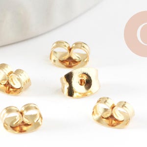 Stainless steel 304 gold-plated nail clips, 3x6mm, x50 (3.3g) (G2421)