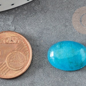 Cabochon jade turquoise foncé, cabochon ovale, jade naturel,18 x13mm, cabochon pierre, pierre naturelle, X1 G2025