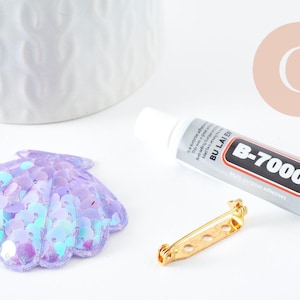 Mijn Glitter Schelp Broche Kit om te Maken, x1 (G9402)