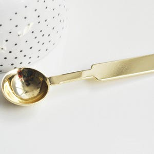 Cuillère à cire pour cire à cacheter dorée, fourniture pour création de sceaux personnalisés et invitations de mariage DIY, x1 G3452