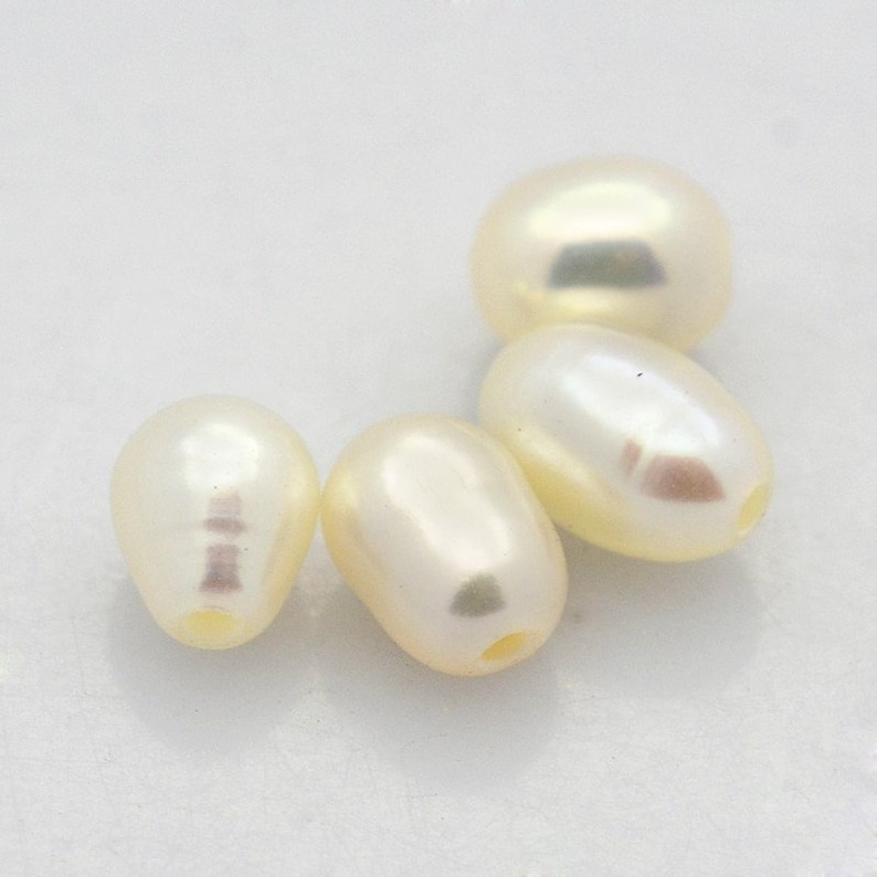 semi-pierced pearl jewelry creation grade AAA white natural pearl creative supply freshwater pearl,4mm-G1776 culture bead