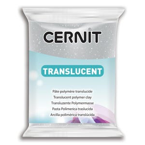 Cernit 半透明ポリマークレイ - シルバーグリッター 56g (G10468)
