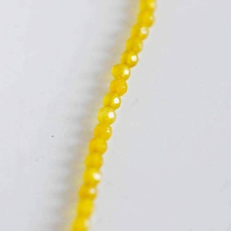 Perles en Agate jaune 2mm, agate naturelle, perles facettes Agate, petites perles Agate, pierres précieuses, perles, fil 180 perles G4658