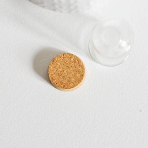 Mini cloche en verre et support en liège 44.5mm, x1 (G1687)