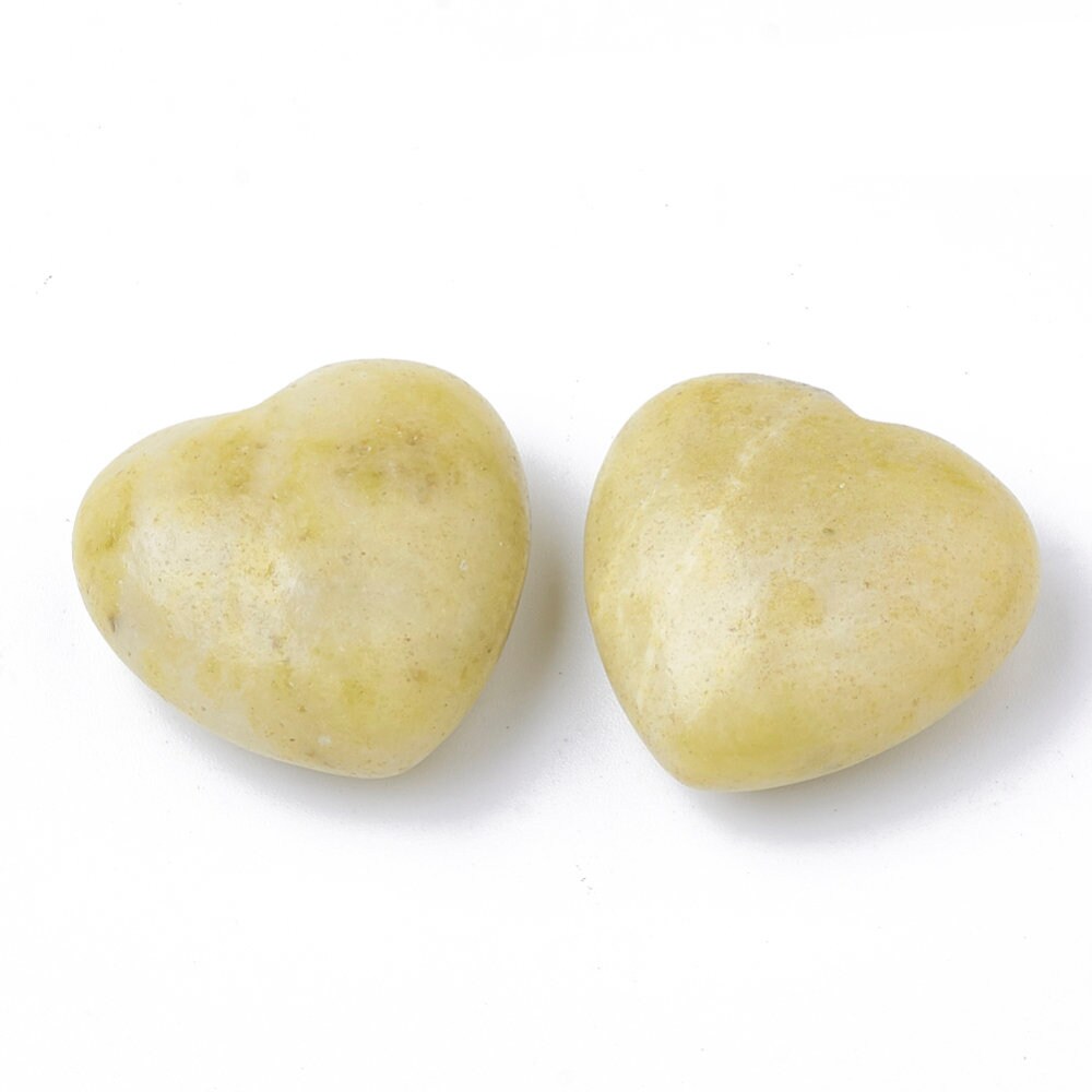 Coeur Péridot Naturelle, Naturel Roulé, Pierre Semi-Precieuse, Séance Lithothérapie, 20-70mm, L'unit