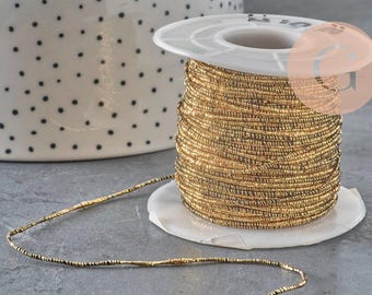 Cordon noir or, fabrication bijoux, création bijoux,ruban mariage,fourniture créative, scrapbooking,largeur 1.5mm, longueur 1 mètre-G697