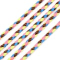 fluorescent yellow braided cord brown pink blue 2mm, cord for jewelry, multicolored cord scrapbooking, rope decoration, length 1 meter G5934 product logo