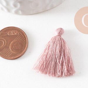 Pompon rose clair polycoton 25-31mm, x5 G2769
