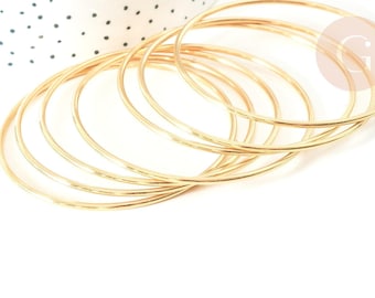 Glatter runder Armreif aus 304er Edelstahl, goldfarben, 70 mm, x1 (G7733)