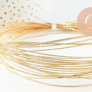 Gold-plated twisted copper wire, 0.8mm, x1 meter (G9638)
