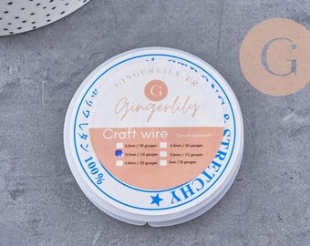Round transparent nylon elastic thread 0.5mm, 12.5m spool x1 (G2952)