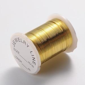 Approx. 10-Meter (32') Spool of 0.38mm 7-Strand Tiger Tail Nylon-Coated  Stainless Steel Beading Wire, Antique Gold