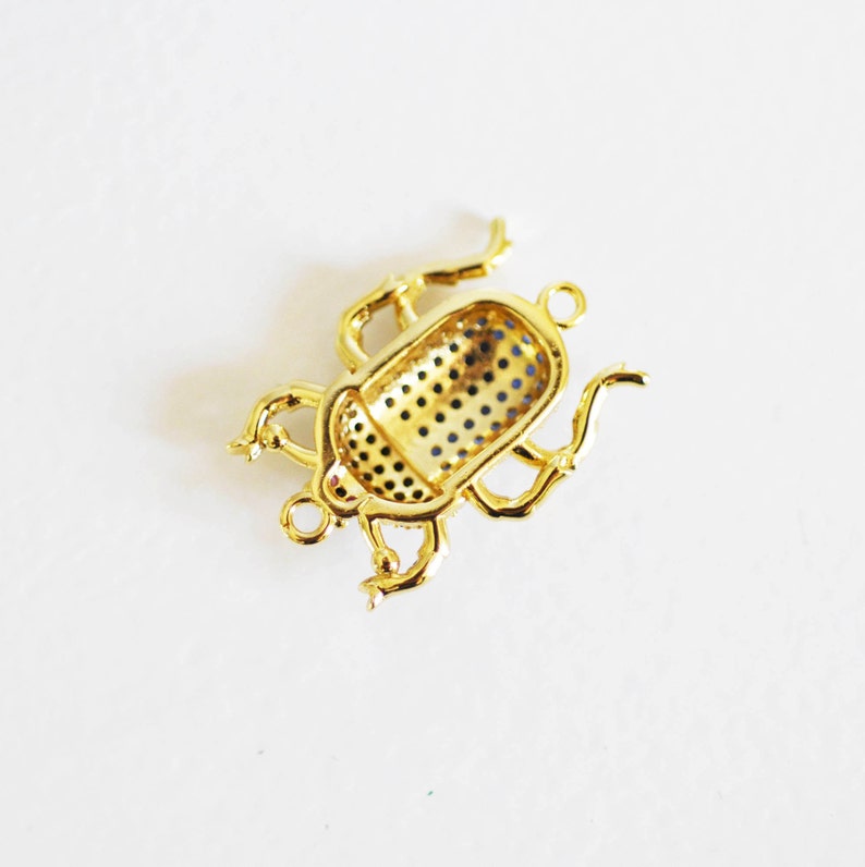 jewelry creation nickel-free lucky pendant golden insect zircon pendant,22.5mm-G1912 18k crystal
