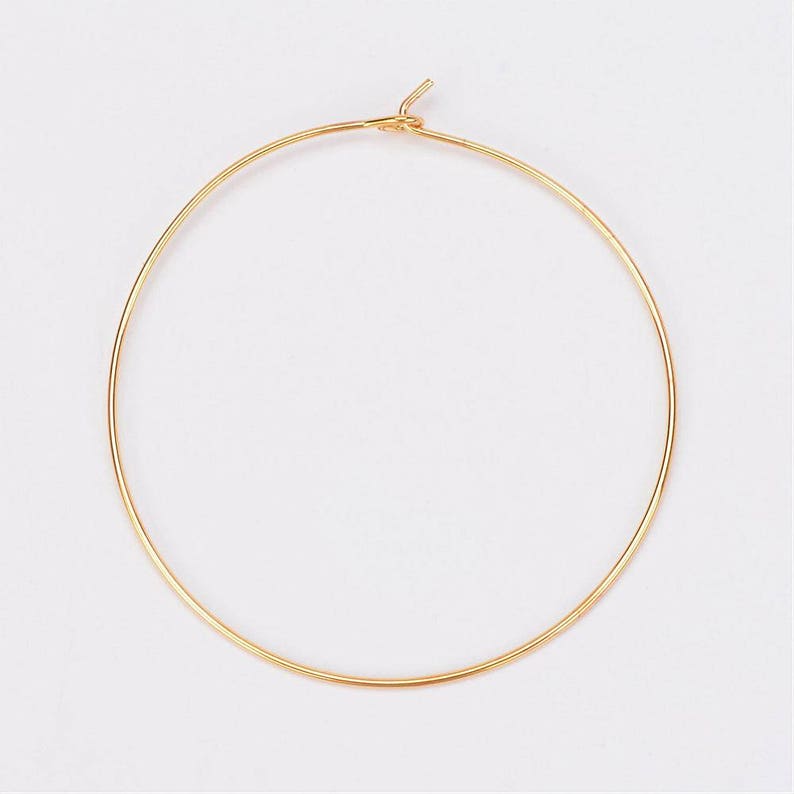 Boucles D'oreilles Créoles Acier Doré - Tres.Or, Dormeuses, Livraison 48h - Neuf