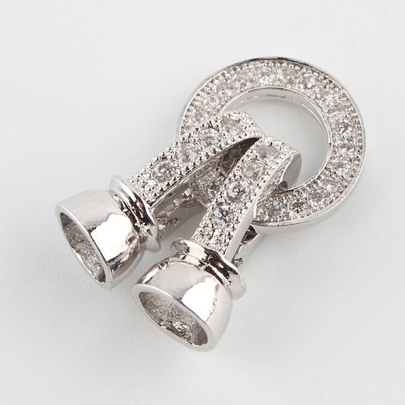 silver clasp large quality clasp luxury clasp jewelry manufacturing unit,27mm clasp to clip platinum brass rings and rhinestones