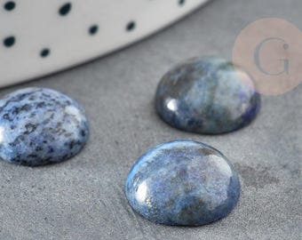Blue lapis lazulis round cabochon 12mm, x1 (G1128)