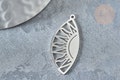 Silver stainless steel sun drop pendant 35mm, platinum stainless steel jewelry creation, the unit G7667 product logo