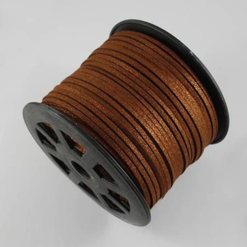 brown suede cord sequin cord 4mm width leather cord 1 metre length,G3015 jewelry creation jewelry cord