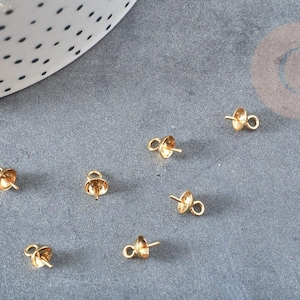 Gouden borgtocht 8x5mm, x10 (G0508)