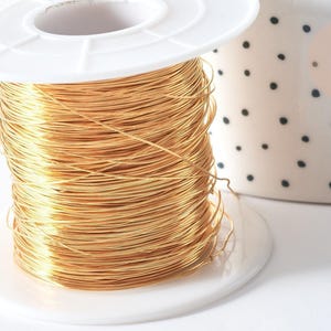Gold-plated stainless steel wire, IP 0.4mm, x1 meter (G7699)