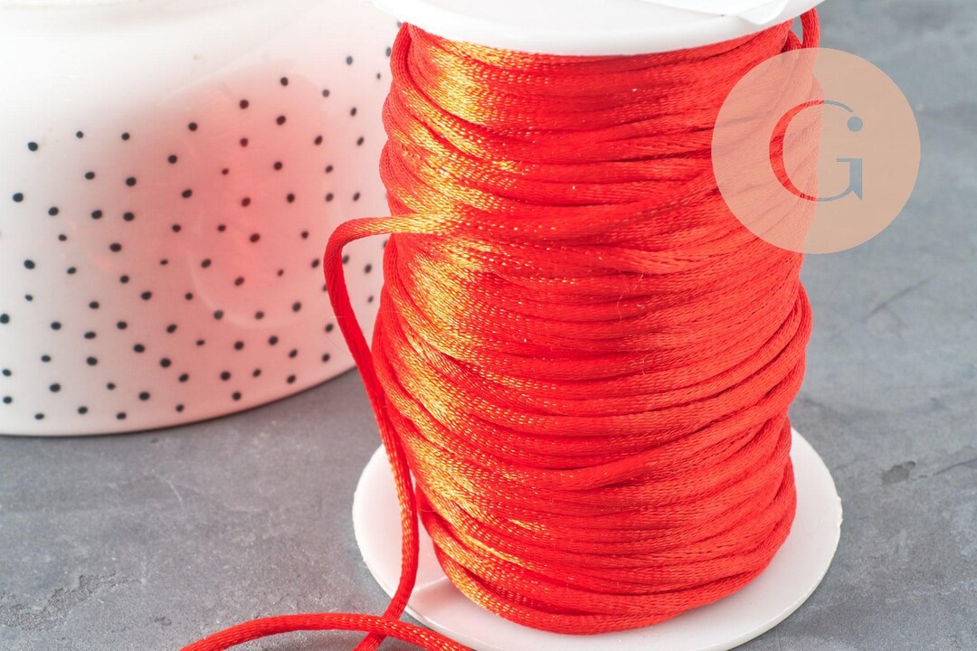 Red Satin Rattail Cord 2mm, X 5 Meters (G1379) - Etsy