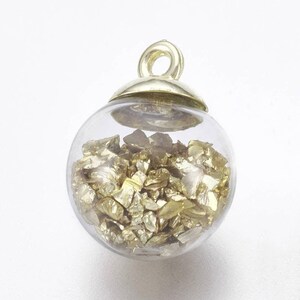 Bulle verre pour créations pendentif 14mm, x2 (G5369)