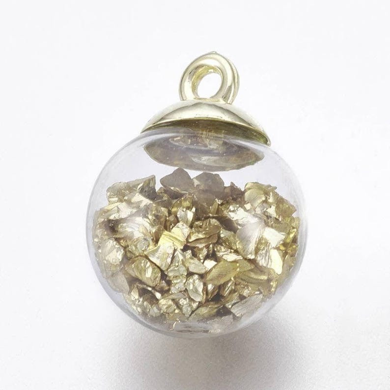 Bulle verre pour créations pendentif 14mm, x2 (G5369)