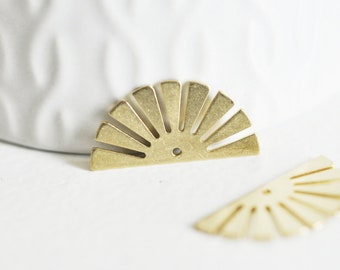 Sonnenmedaillen-Anhänger aus rohem Messing, nickelfreies Goldfinish, eine Goldmedaille aus rohem Messing, 24 mm, X2 G3410