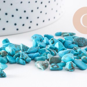 Sable chips pierre turquoise naturelle non percé, pépites (5-8mm) x20gr (G0237)