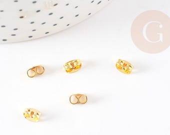 Earring post clasps 6mm x50 (G0054)