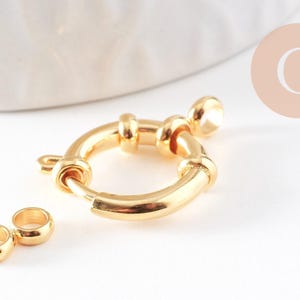 Fecho náutico, aço inoxidável 304, banhado a ouro 24k / 12,5mm, x2 (G0800)