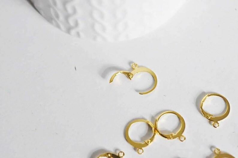 Supports Boucles D'oreilles Clips Plateau N°04 2éme Choix X 10 Paires - Foto 10