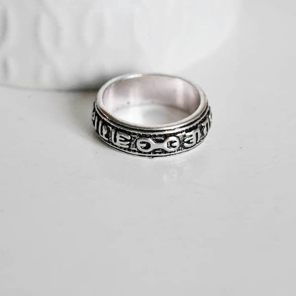 Silver men's ring, minimalist men's jewelry, ring support, 20mm silver ring, X1 G0938