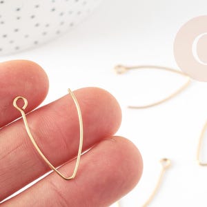 Support boucle crochet acier 304 inoxydable doré IP 26mm, x4 (G9284)