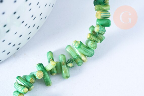 Natural Sea Bamboo Beads Dyed Green Green Imitation Coral Shell