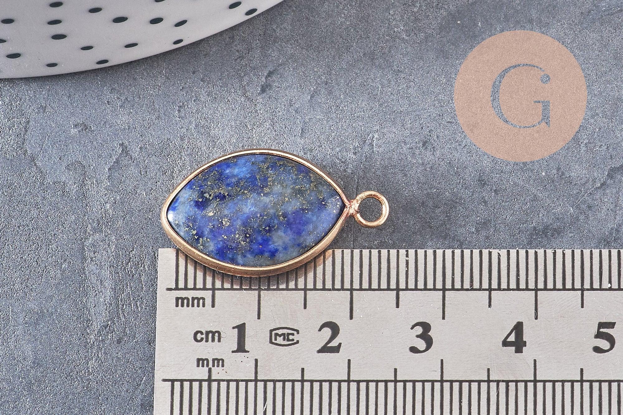 Pendentif Goutte En Lapis Lazuli Naturel - 23 Mm - Pierre Naturelle