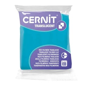 Arcilla polimérica translúcida Cernit - Azul turquesa x56g (G10648)
