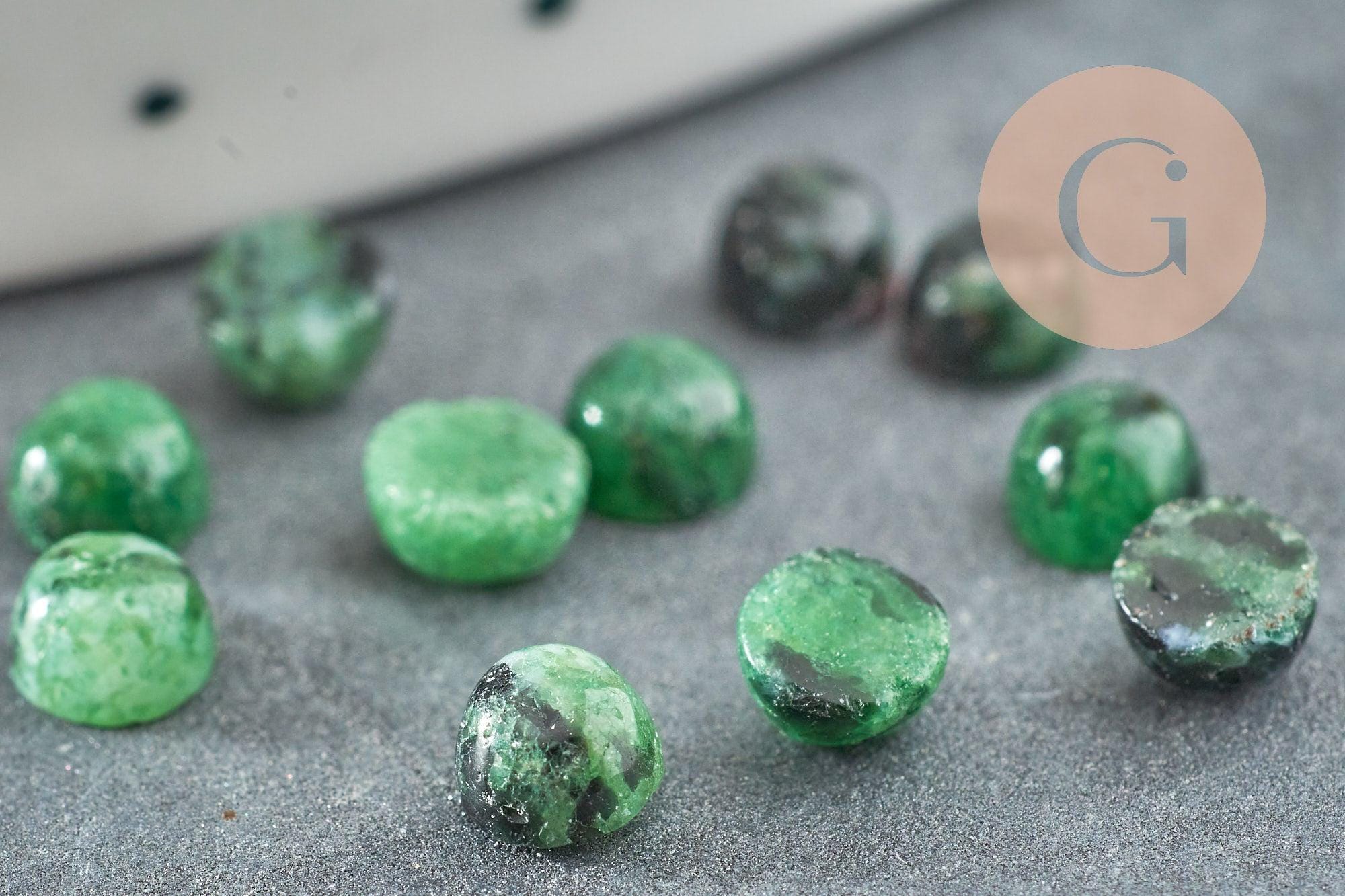 Round Ruby Cabochon on Zoisite Round Cabochon Natural Zoisite Stone Cabochon 4mm Creation X1 G2781 Etsy Australia