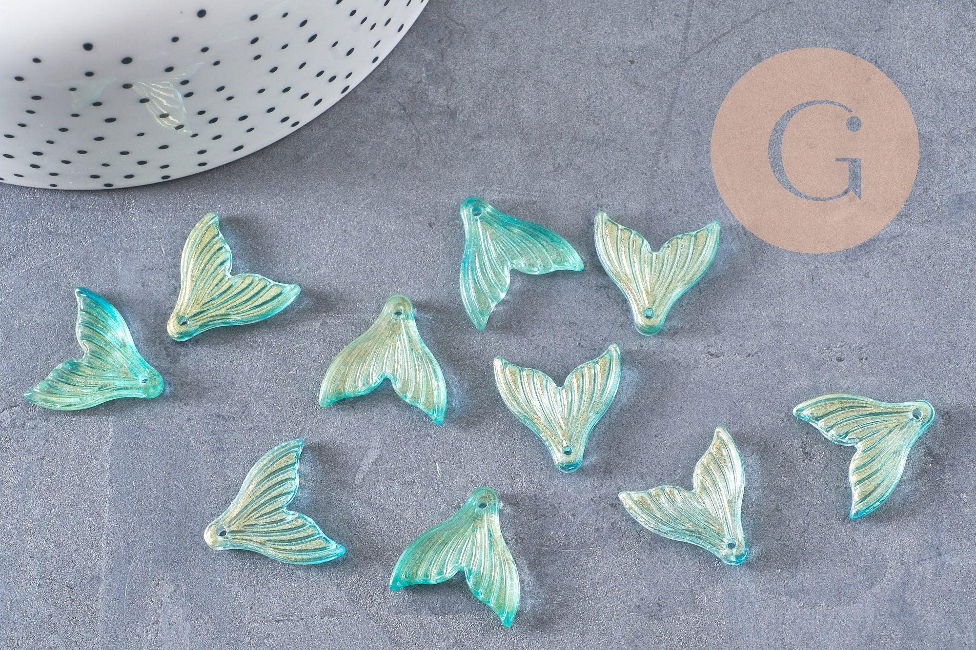 Perre préceuse sculptée en posson turquose bleu, perre préceuse