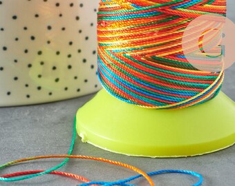 Hilo multicolor, hilo de bordar, hilo de coser, hilo para scrapbooking, hilo amarillo, hilo de nailon rosa, 0,8 mm, 10 metros G2483