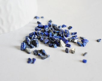 Natural blue lapis lazulis sand 3~5mm, jewelry creation chips and jesmonite, 20 grams G0230