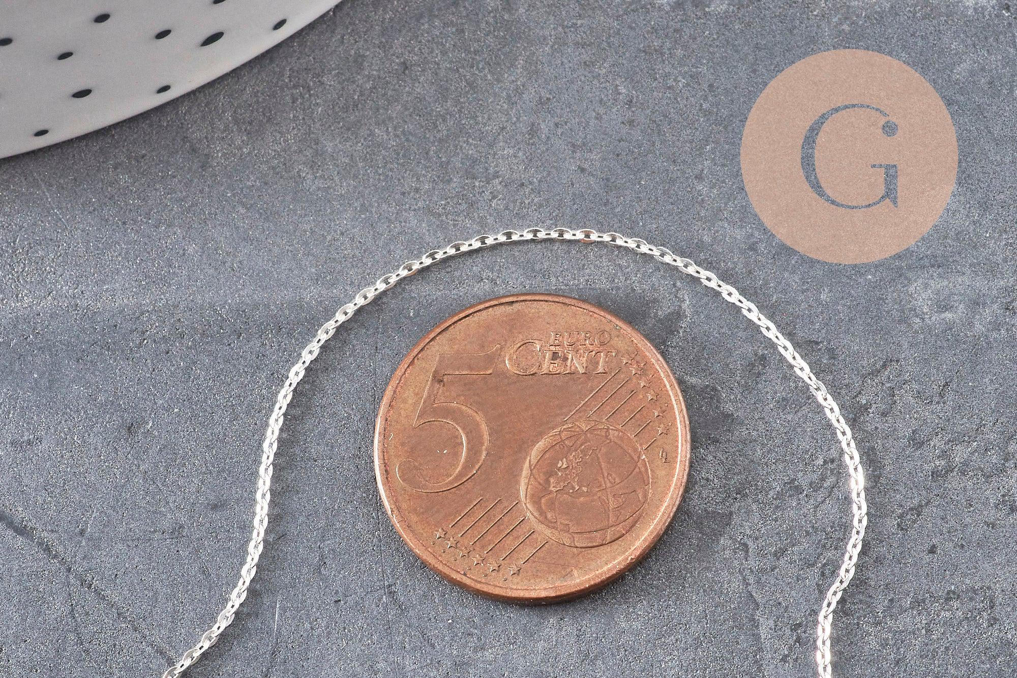 Chaîne En Argent Massif TOULHOAT 45 Cm Patinée - Taille 1 | Bijou Neuf Avec étiquettes