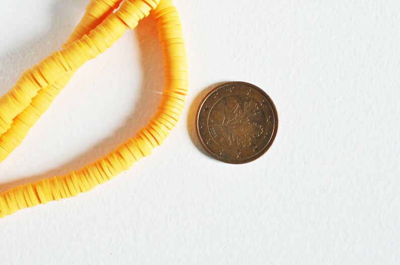 heishi pearl,disc pearl jewelry making plastic beads Orange polymer beads creative supply,6mm,the yarn of 320 beads-G712