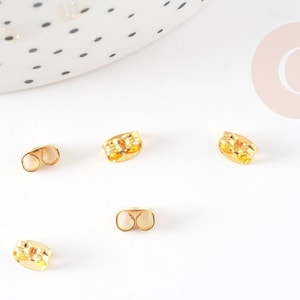 Couleur Or Garantie à Vie Argent 8 LOX Fermoir Sécurisé Boucles D'oreille Echtsc - Foto 9