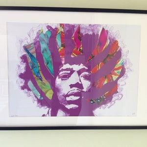Jimi Hendrix portrait, limited edition Print.