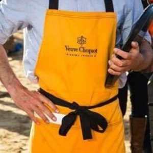 veuve clicquot champagne apron full length with bib brand new etsy