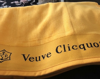 Veuve Clicquot Champagne Beach Towel Spa Towel  Bath Towel Still in Polybag 99CMS X 180 CMS APPROX
