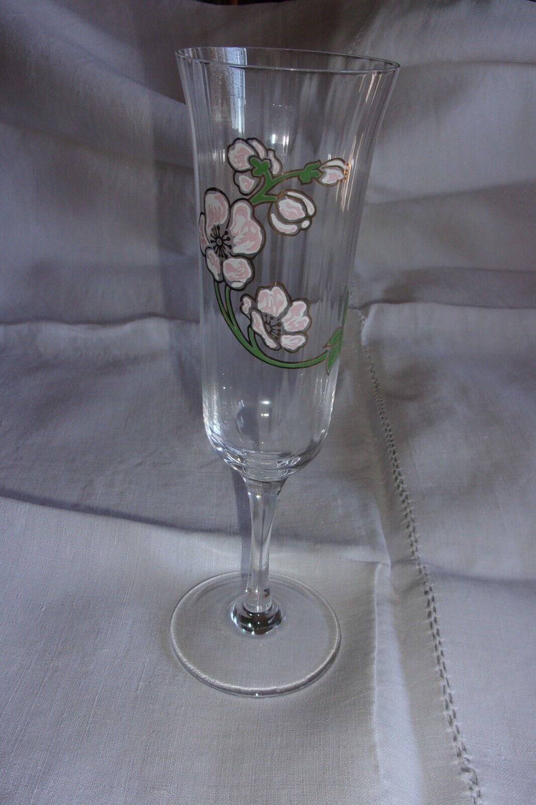 Seau à Champagne Publicitaire Perrier-Jouët - Verre Givré Et Métal Argenté - 20 Cm - Occasion